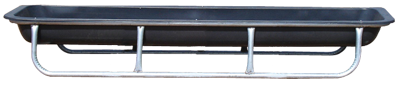 10' Galvanized Bunk Feeder w/Drop-In Liner