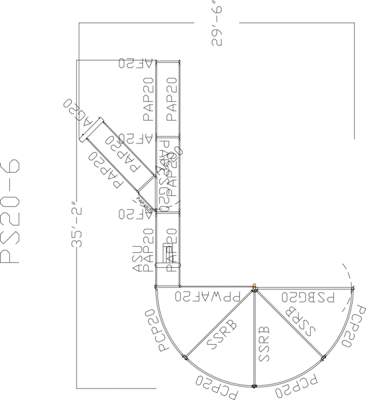180 Degree Open Sweep w/ 24' Alley & Sort Alley - Image 0
