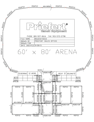 60' x 80' Rough Stock Practice Arena