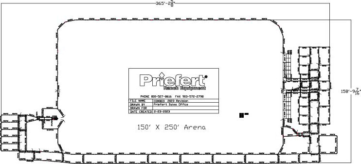 150’ x 250’ Roping & Rough Stock Combo with 6 Bucking Chutes - Image 0