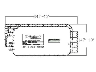 140’x270’ Combination Team and Calf Roping Arena