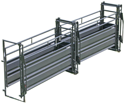 20' Sheeted Adjustable Alley w/Alley Gate & Preg Panels - Image 0