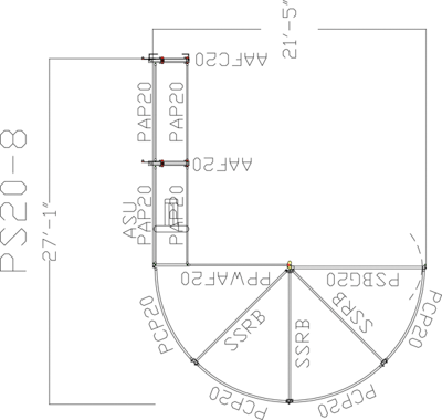 180 Degree Sweep w/ 16' Adjustable Alley - Image 0